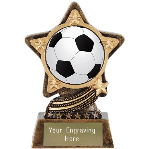 Centre Football Trophy by Infinity Stars 10cm (4")
