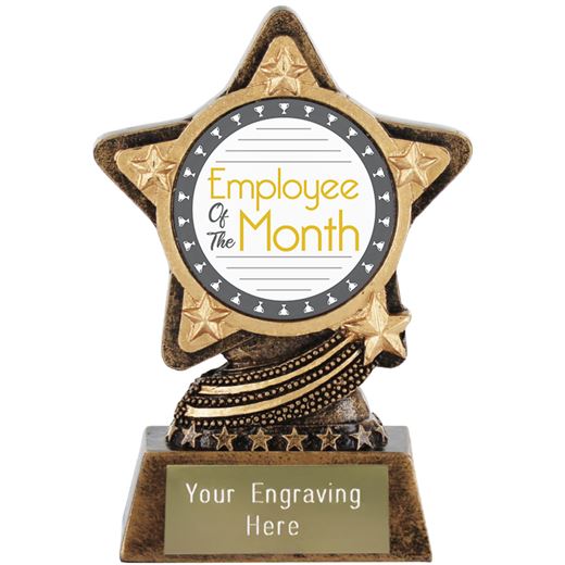 Employee Of The Month Trophy by Infinity Stars 10cm (4")