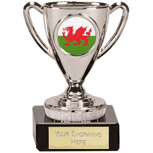 Welsh Trophy Mini Cup Silver 10cm (4")