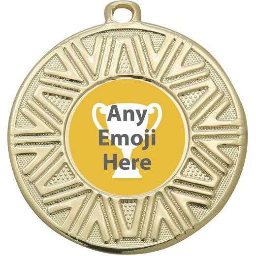 Achievement Emoji Medal Gold 50mm (2")
