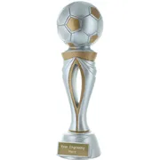 Football Tower Trophy Silver & Gold 29cm (11.5