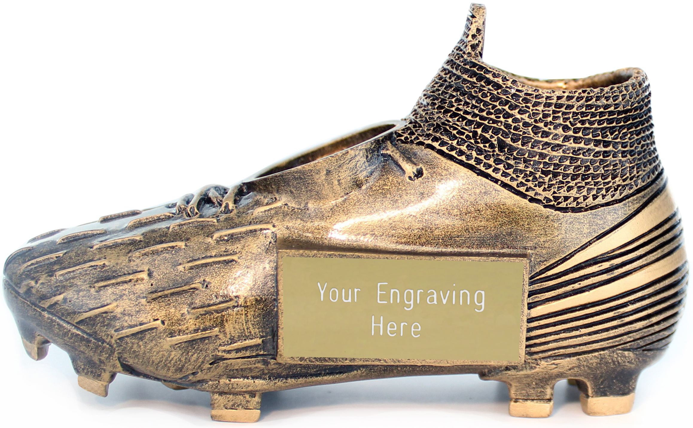 Silver ENGRAVED FREE Football Boot Trophy 12.5cm Award Gold 