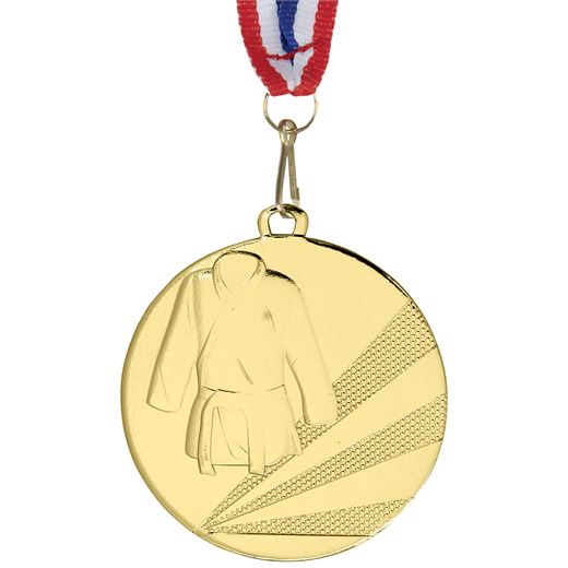 Martial Arts Gold Medal with Medal Ribbon 50mm (2")