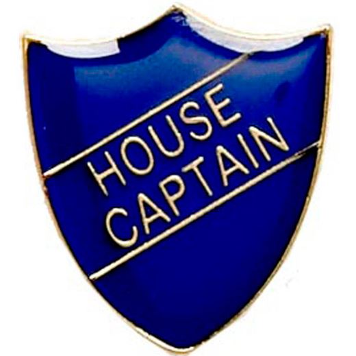 House Captain Shield Badge Blue 22mm x 25mm