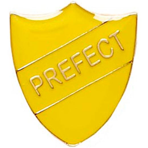 Prefect Shield Badge Yellow 22mm x 25mm