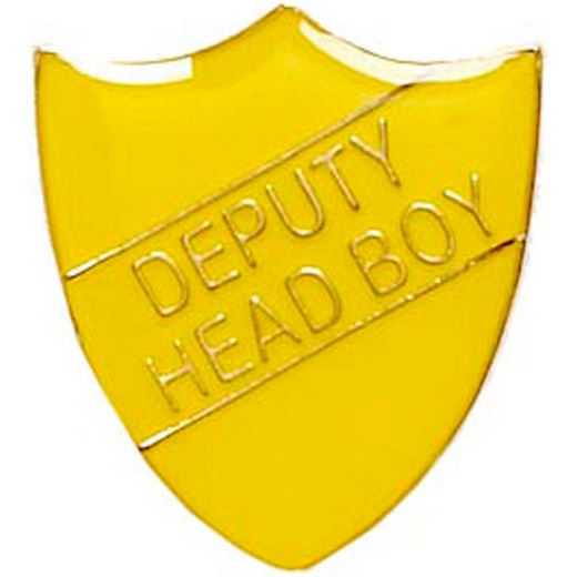 Deputy Head Boy Shield Badge Yellow 22mm x 25mm