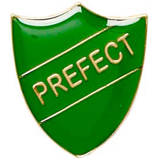 Prefect Shield Badge Green 22mm x 25mm