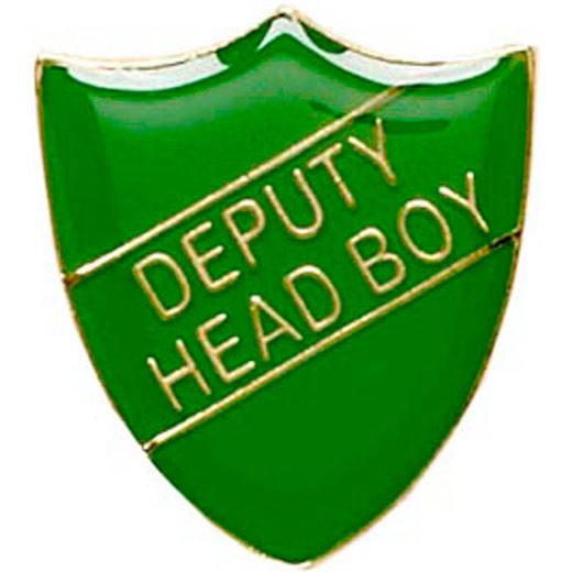 Deputy Head Boy Shield Badge Green 22mm x 25mm