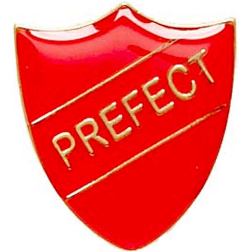 Prefect Shield Badge Red 22mm x 25mm