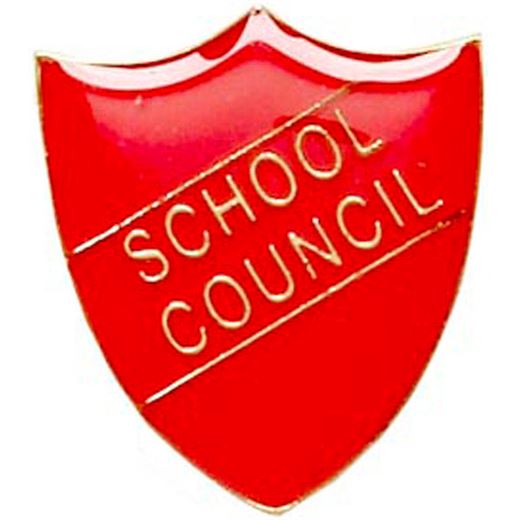 School Council Shield Badge Red 22mm x 25mm