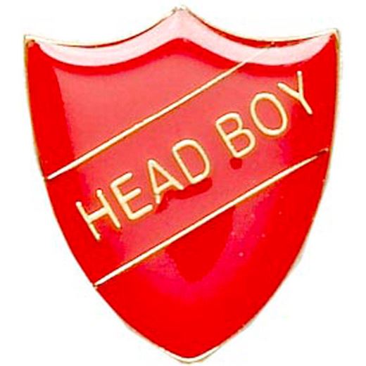 Head Boy Shield Badge Red 22mm x 25mm
