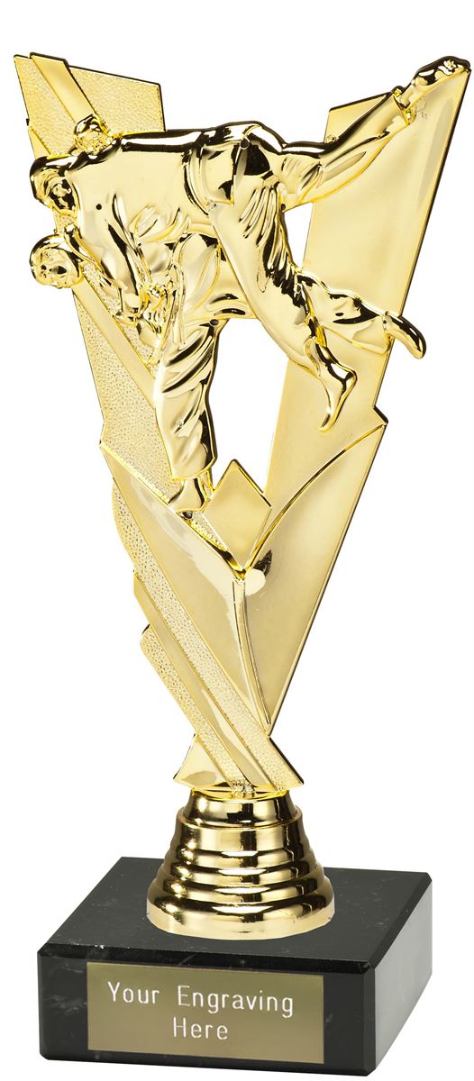 Valour Judo Trophy on Marble Base Gold 21cm (8.25