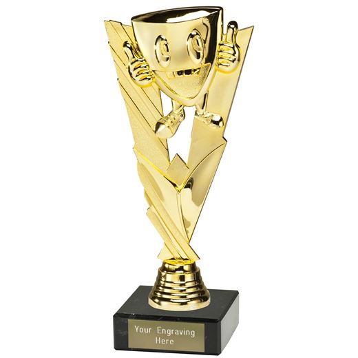 Valour Happy Face Cup Trophy on Marble Base 21cm (8.25")