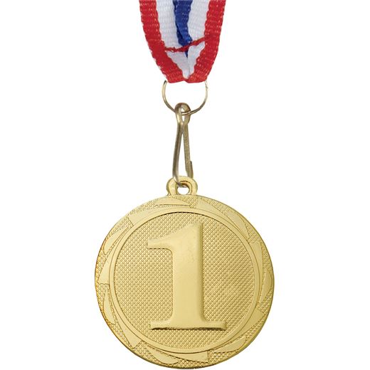 1st Place Fusion Medal with Medal Ribbon Gold 45mm (1.75")