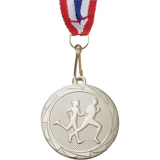 Running Fusion Medal Silver Medal with Medal Ribbon 45mm (1.75")
