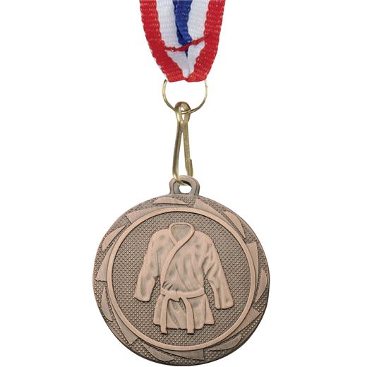 Martial Arts Fusion Medal Bronze with Medal Ribbon 45mm (1.75")