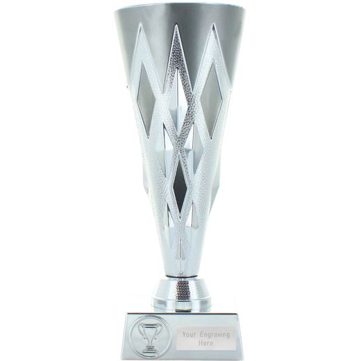 Silver Diamond Cone Cup 24cm (9.5")