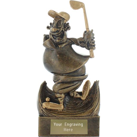 Sell the Clubs Golf Novelty Trophy Antique Gold 14.5cm (5.75")