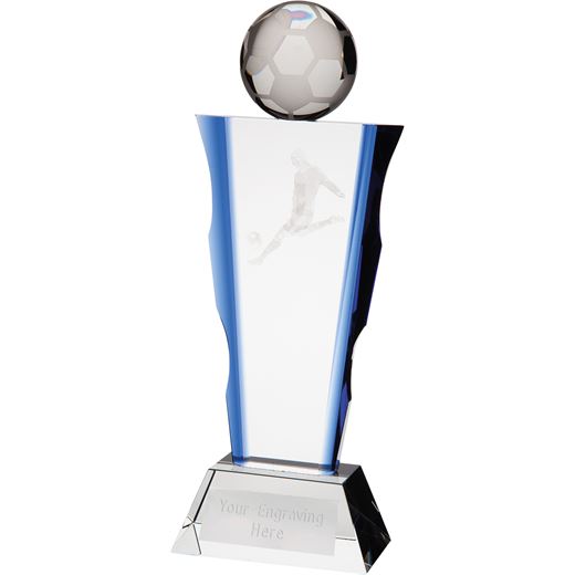 Football Celestial Column Glass Award 26cm (10.25")