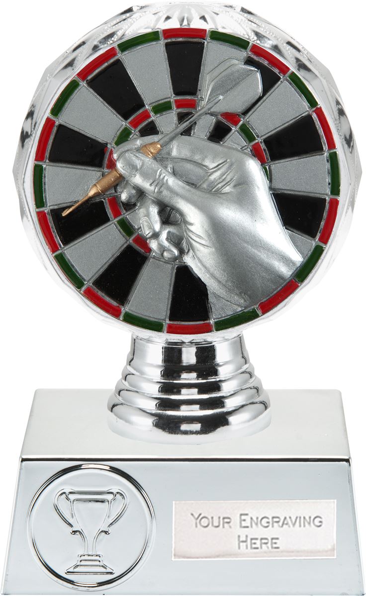 Darts Trophy Silver Hemisphere 13.5cm (5.25")