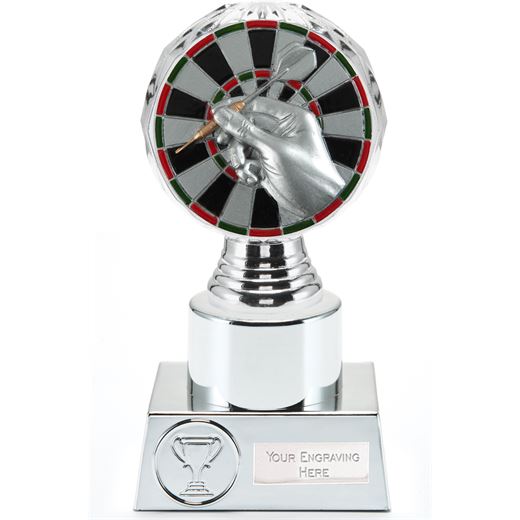 Darts Trophy Silver Hemisphere 16.5cm (6.5")