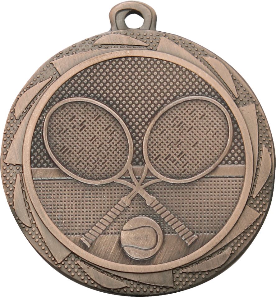 Tennis Fusion Medal Bronze with Medal Ribbon 45mm (1.75")