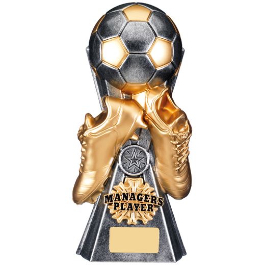 Gravity Football Managers Player Trophy Antique Silver 26cm (10.25")