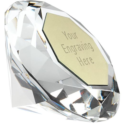 Clarity Diamond Paperweight Award 6.5cm (2.5")