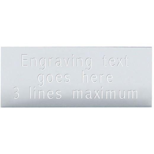 Square Cut Silver Engraving Plate 38mm x 16mm  (1 1/2" x 5/8")