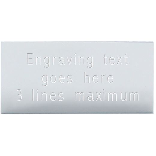 Square Cut Silver Engraving Plate 50mm x 25mm (2" x 1")