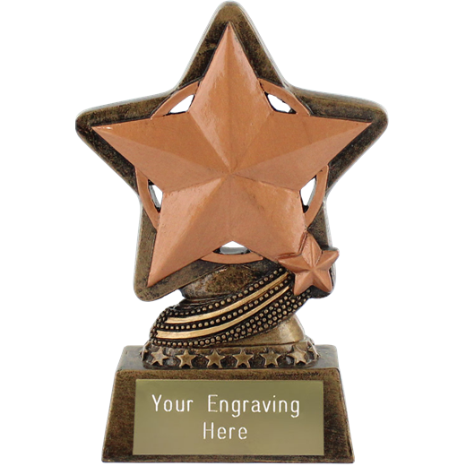 Star Trophy by Infinity Stars with Bronze Star 10cm (4")