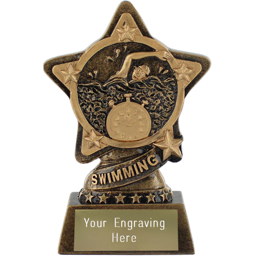Swimming Trophy by Infinity Stars 10cm (4")