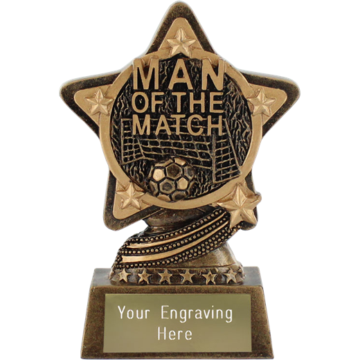 Man of the Match Trophy by Infinity Stars 10cm (4")
