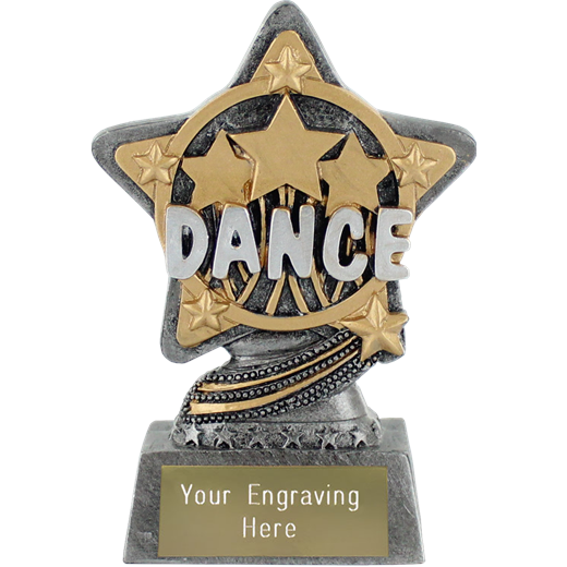 Dance Trophy by Infinity Stars in Antique Silver 10cm (4")