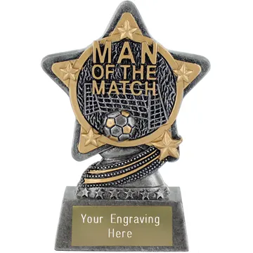 Football Trophies Silver Valiant Player of the Match Trophy FREE Engraving 