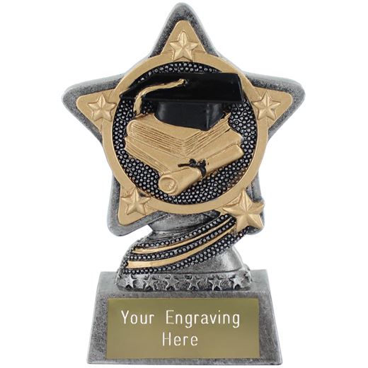 Graduation Trophy by Infinity Stars in Antique Silver 10cm (4")