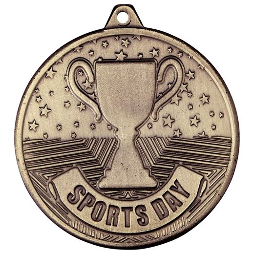 Gold Cascade Sports Day Medal 50mm (2")