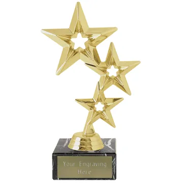 STORM GOLD & SILVER STAR MULTI AWARD TROPHY 18cm TR1640C FREE ENGRAVING CO10 