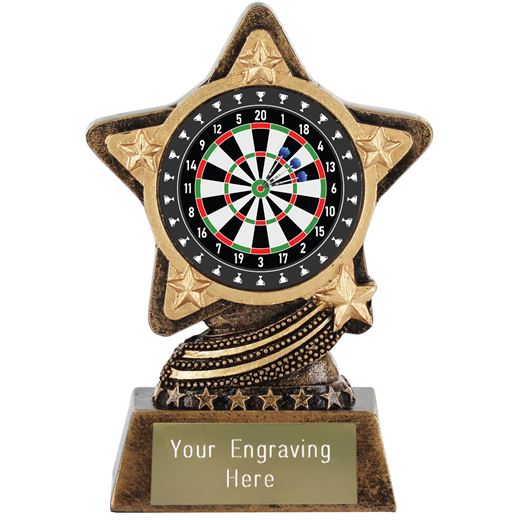 Dartboard Darts Trophy by Infinity Stars 10cm (4")