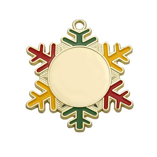 Snowflake Multi Award Medal Gold with Colours 50mm (2")