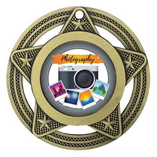 Photography Medal by Infinity Stars Antique Gold 50mm (2")