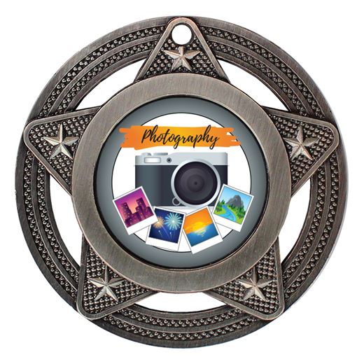 Photography Medal by Infinity Stars Antique Silver 50mm (2")