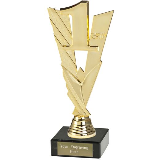 Valour 1st Place Trophy on Marble Base Gold 21cm (8.25")