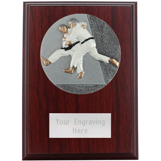 Judo Wooden Plaque Award 15cm (6")