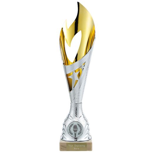 Dance Flame Trophy Silver & Gold 26.5cm (10.5")