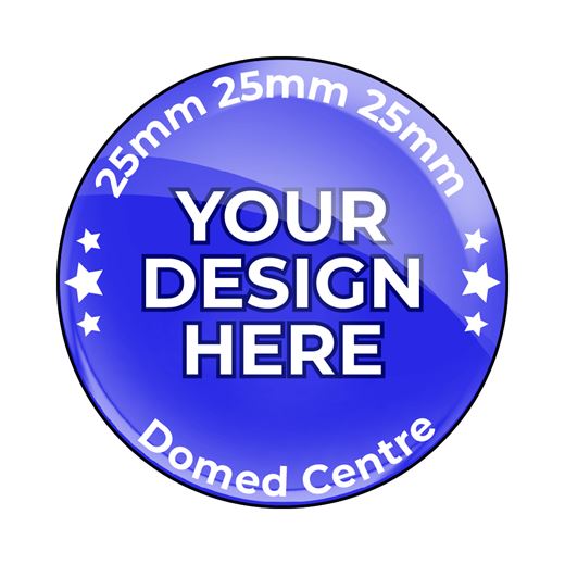 25mm (1") Custom Domed Centre Disc