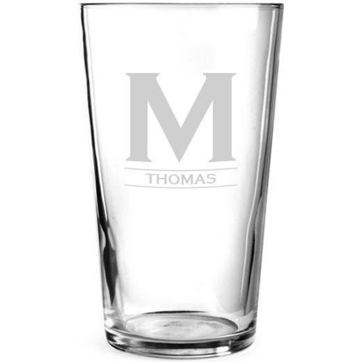 Large Initial & Surname Personalised Pint Glass 15cm (6")