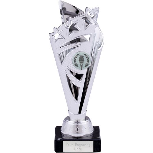 Multi Award Star Cone Cup on Marble Base Silver 21cm (8.25")