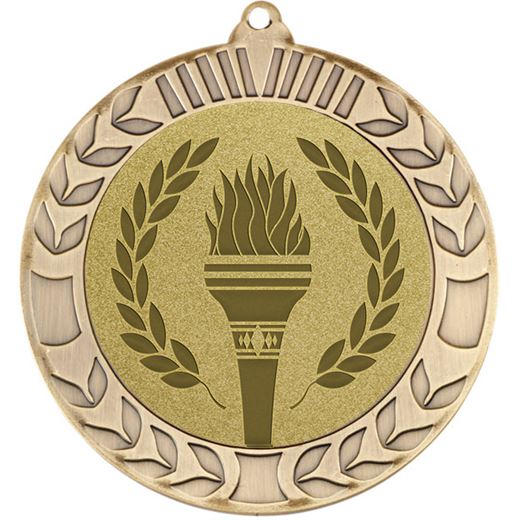 Antique Gold Wreath Medal 70mm (2.75")
