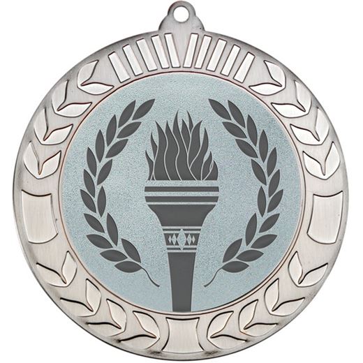 Antique Silver Wreath Medal 70mm (2.75")